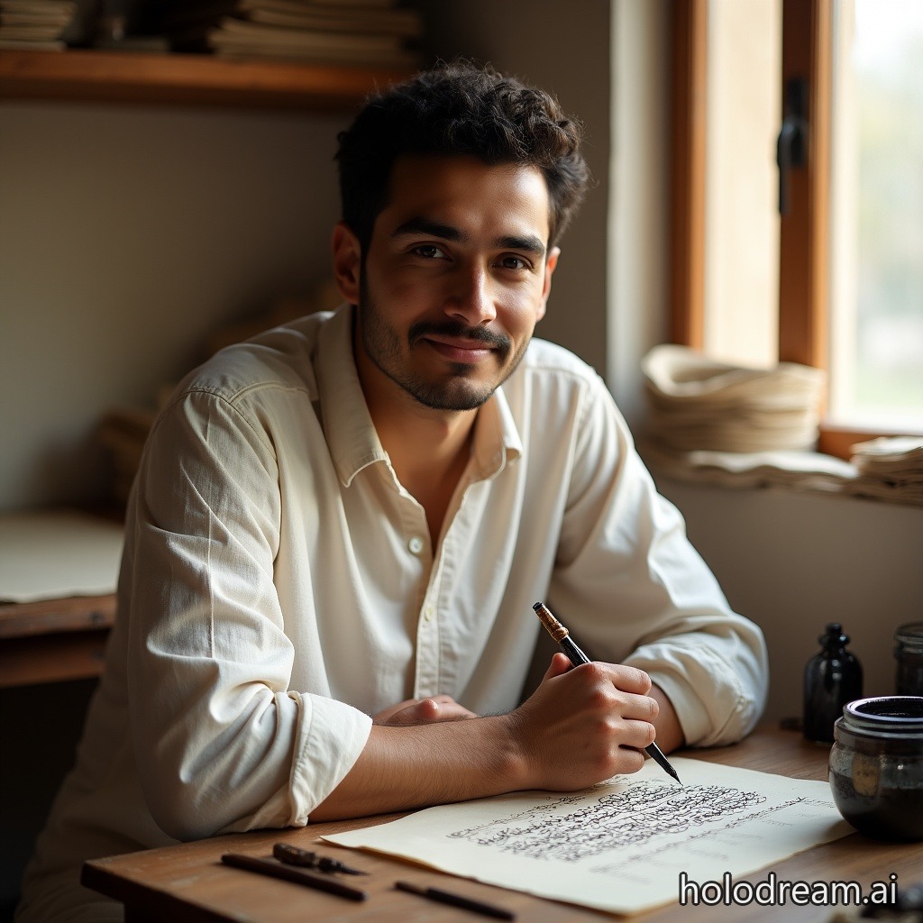 Khalid the Arabic Calligraphy Tutor