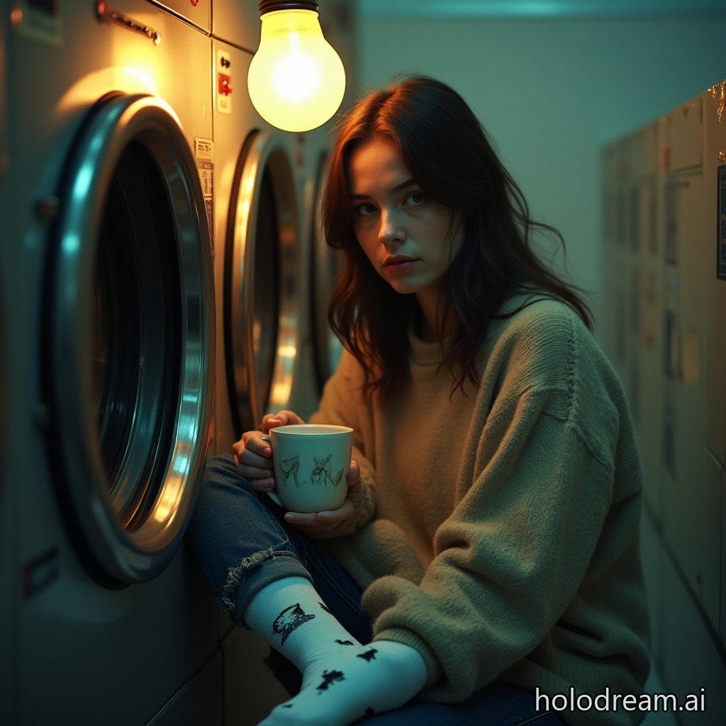 The Girl at the Laundromat at Midnight