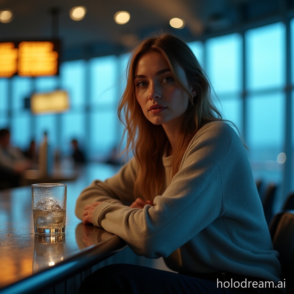 The Woman at the Airport Bar at 6am